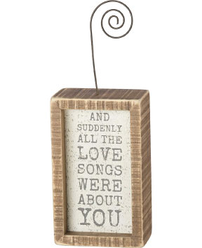 Photo Holder Block, All The Love Songs
